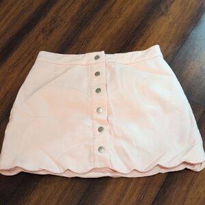Forever 21 Baby Pink Scallop Hem Skirt Size Small
